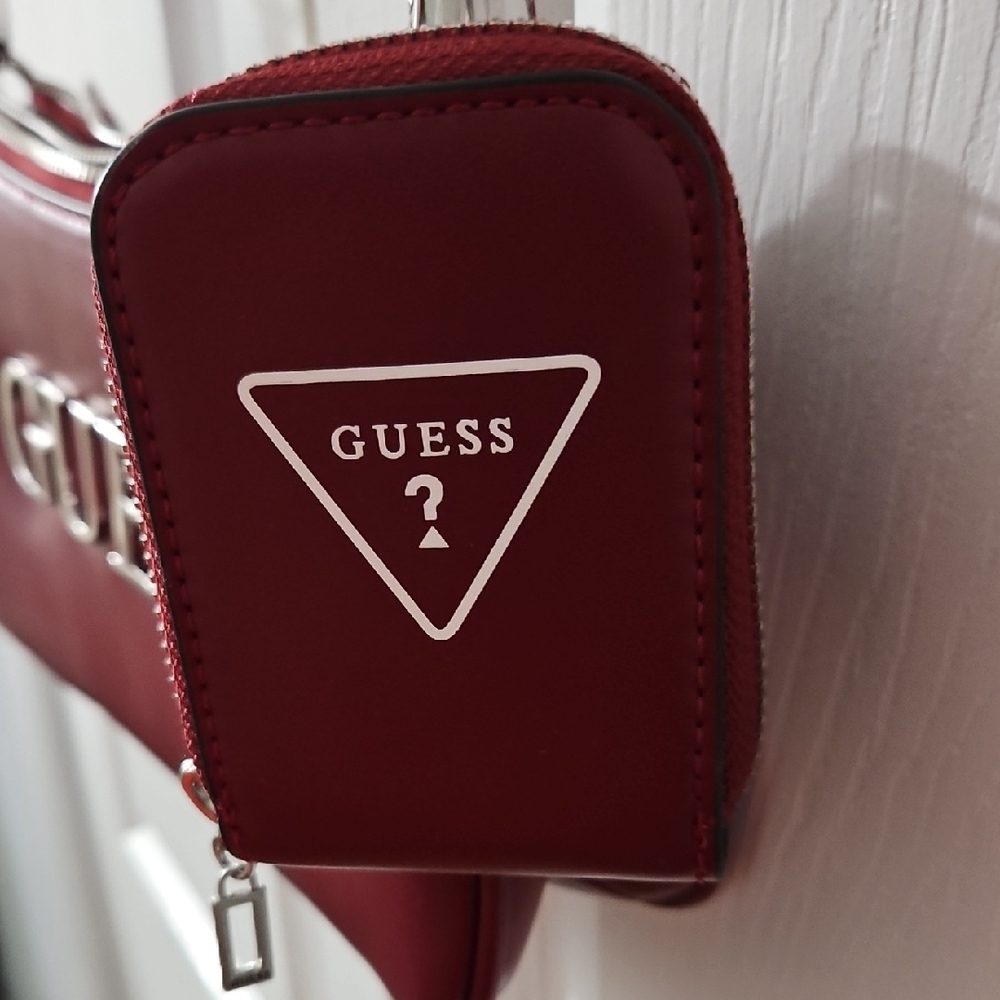Guess Burgundy/ Red Crossbody Bag - Picture 3 of 9